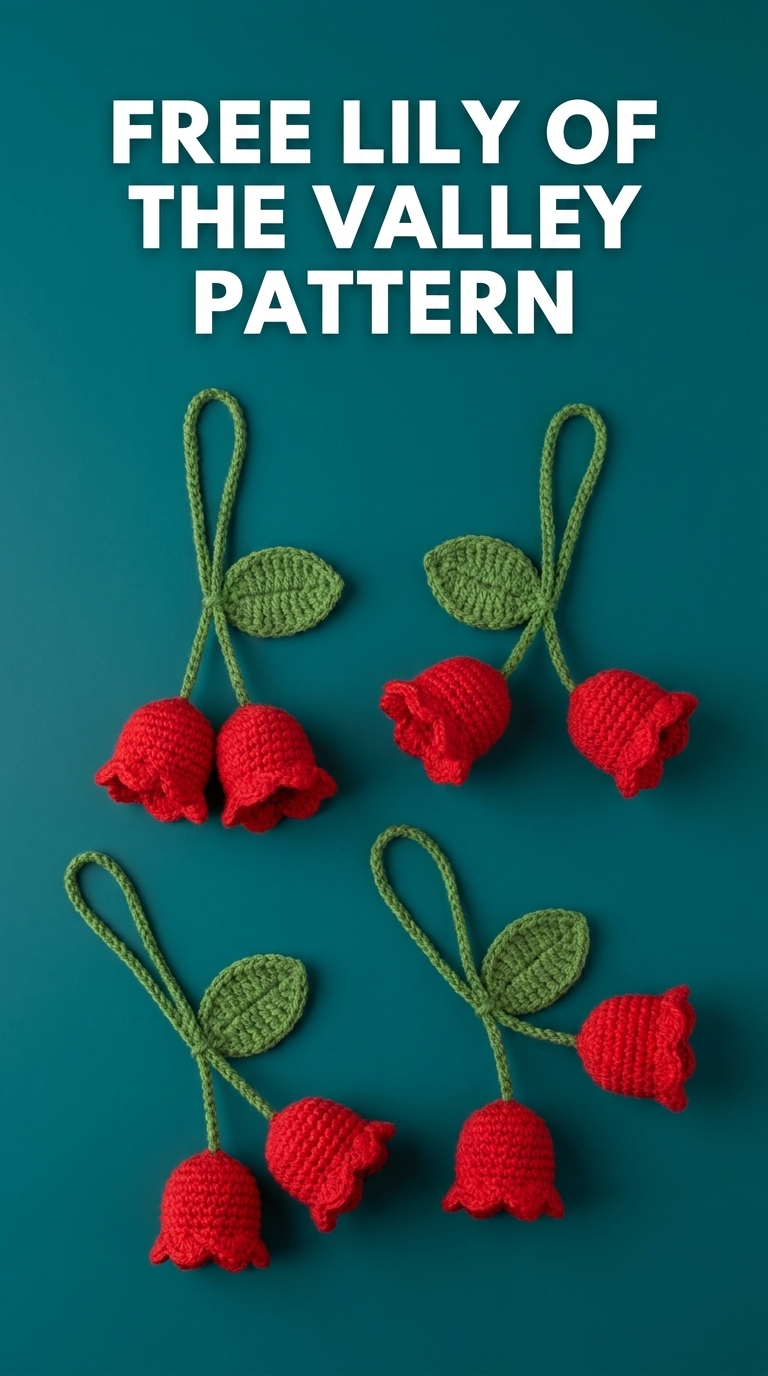 Lily of the Valley Crochet Pattern (Free + Easy Bag Charm)