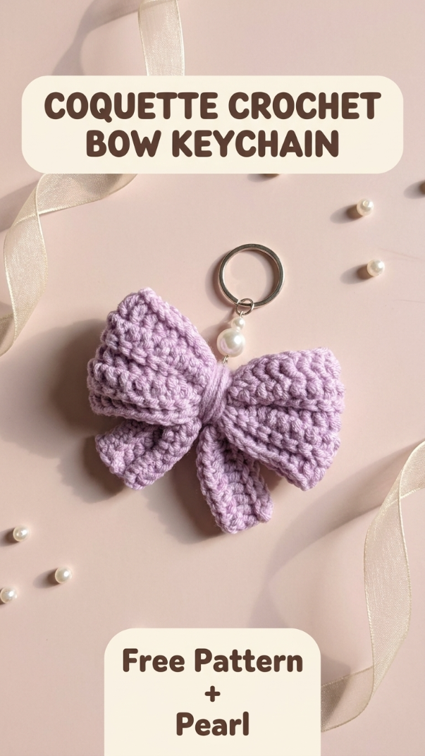 Crochet Bow Keychain Pattern