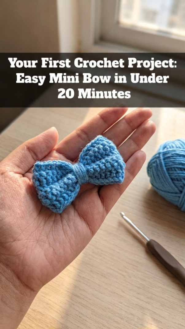 Crochet Mini Bow Pattern (Free + Easy Set of 3)