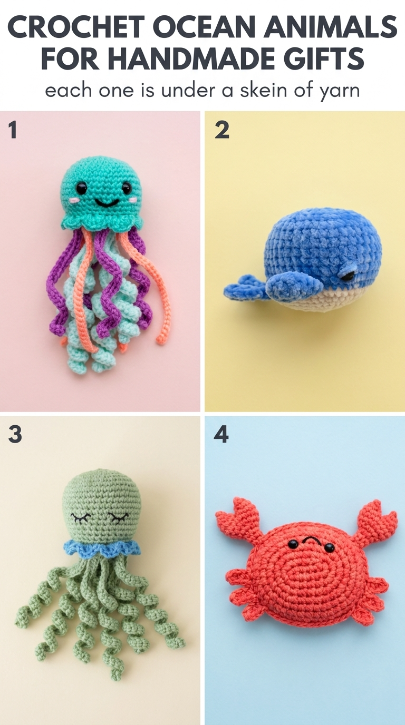 Crochet Ocean Animals: 10 Free Patterns From Jellyfish to Sea Turtle